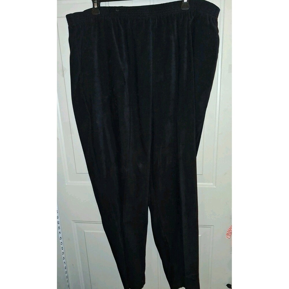 Briggs Women's Black Pull On Dress Pants Elastic Waist Stretch Size 22W USA Made